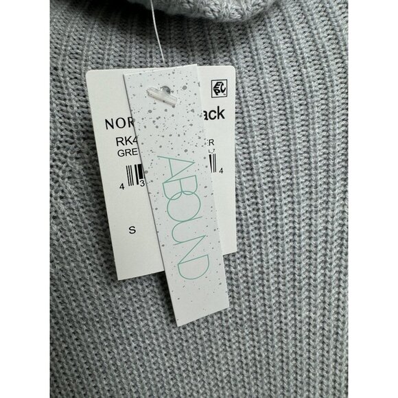 Abound Womens Midi Knit Sweater Dress Turtleneck Small S Gray Side Slit New NWT - Picture 6 of 12
